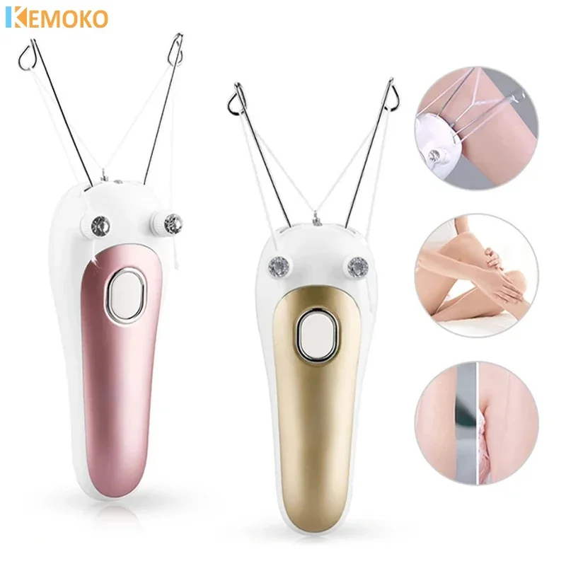 

Women Electric Hair Epilator Body Facial Hair Remover Cotton Thread Defeatherer Depilator Face Razor Face Leg Arm Hair Remover