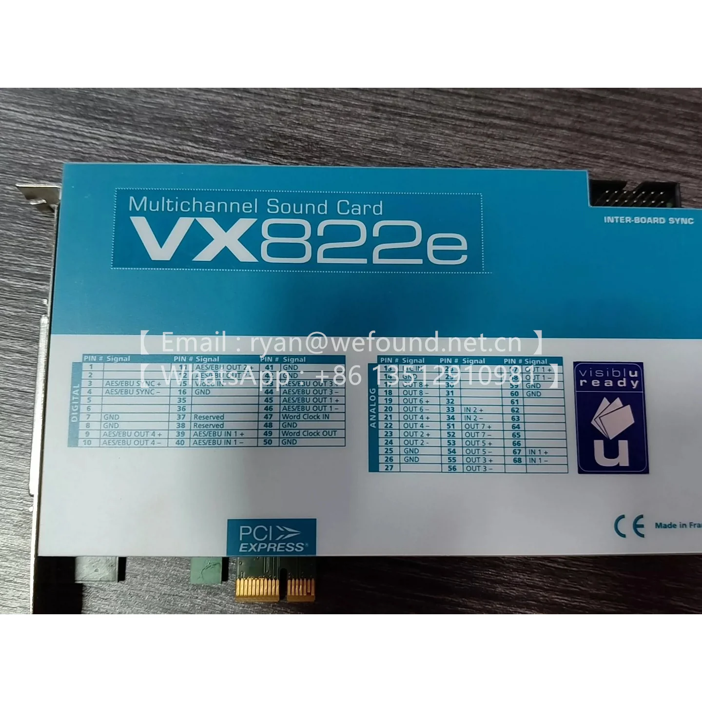 

Линейная звуковая карта PCM vx822e