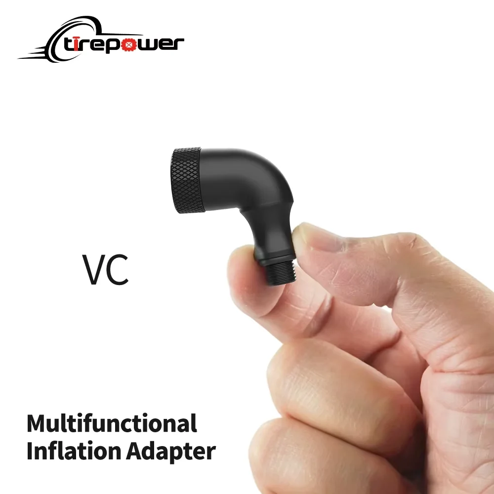 Bike Pump VC Air Nozzle Adapter Mini 4 in 1 Universal for Presta Schrader Dunlop Clik Valve Bicycle and Ball Inflation