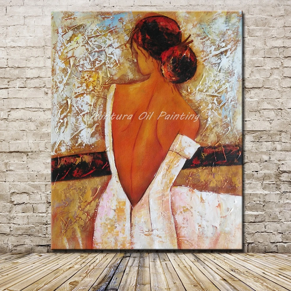 

Mintura Art Handpainted Naked Woman Figure Oil Painting on Canvas,Modern Abstract Poster Wall Picture for Living Room,Home Decor