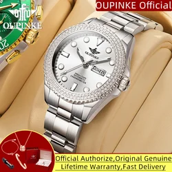 PINKE-Montre étanche vissée pour femme, montre-bracelet mécanique automatique, tour en diamant, miroir saphir, série de plongée, haute qualité, 10 bars