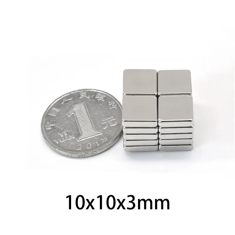 10/20/50/100/150/200/300/1000PCS 10x10x3 Square Strong Powerful Magnets 10*10*3 mm Block Rare Earth Neodymium Magnet 10x10x3mm