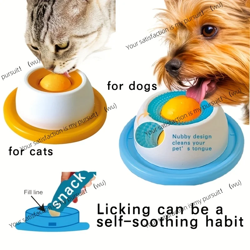 Licking Pad, Yogurt Licking Plate, Dog and Cat Slow Food - Interactive Snack Bowl to Promote Dental Health