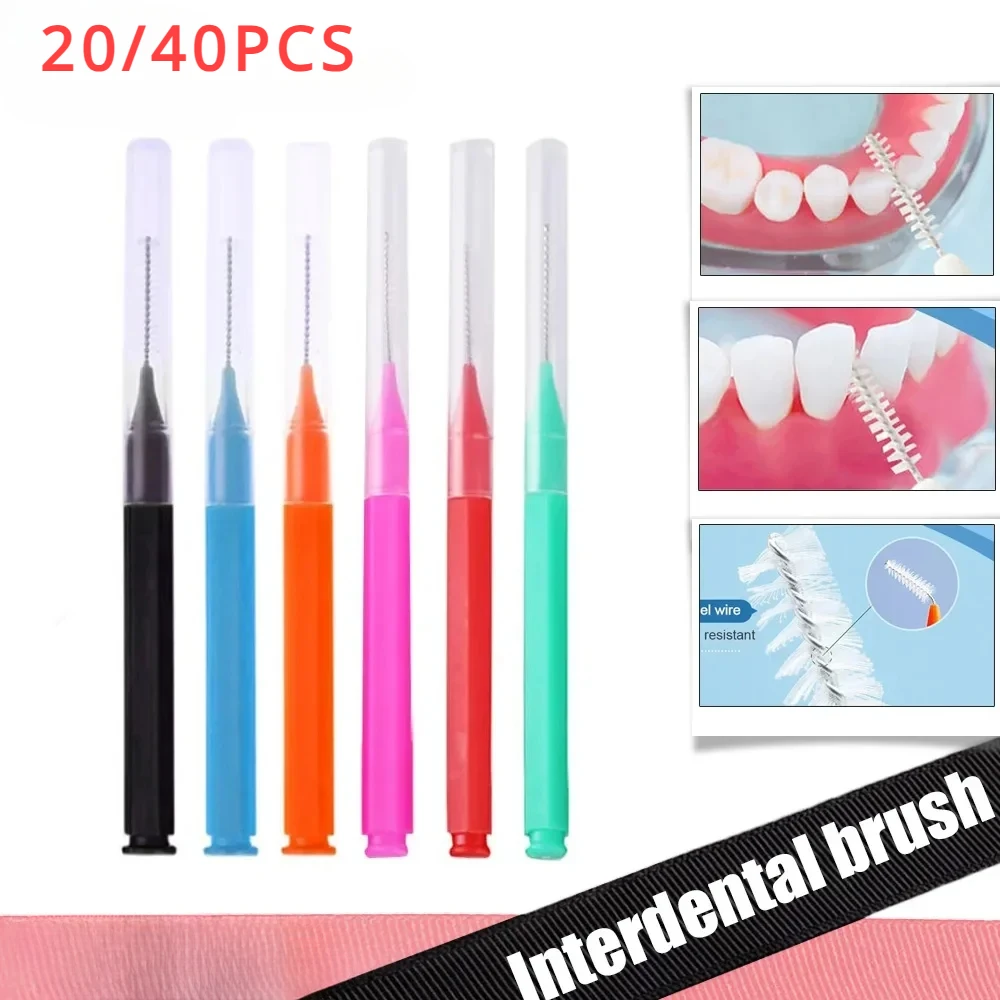 

20/40Pcs Interdental Brushes Health Care Teeth Whitening Interdental Cleaners Orthodontic Dental Tooth Brush Oral Hygiene Tool