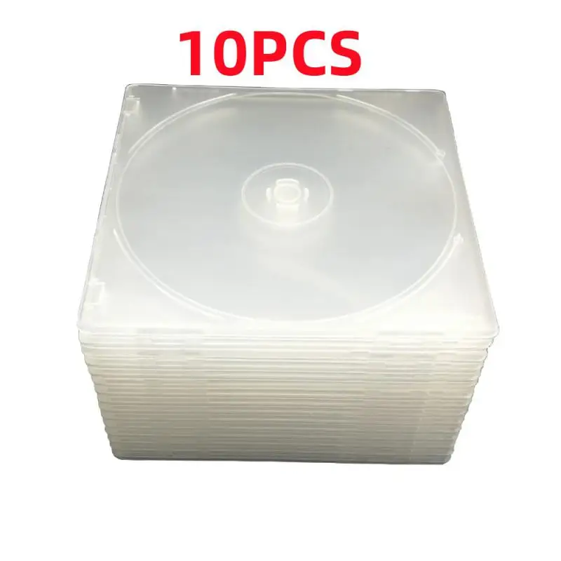 5/10pc Standard Clear CD Jewel Case Plastic Dust Protection Case Single Pack Anti-scratch Translucency CD Case With Clear Tray