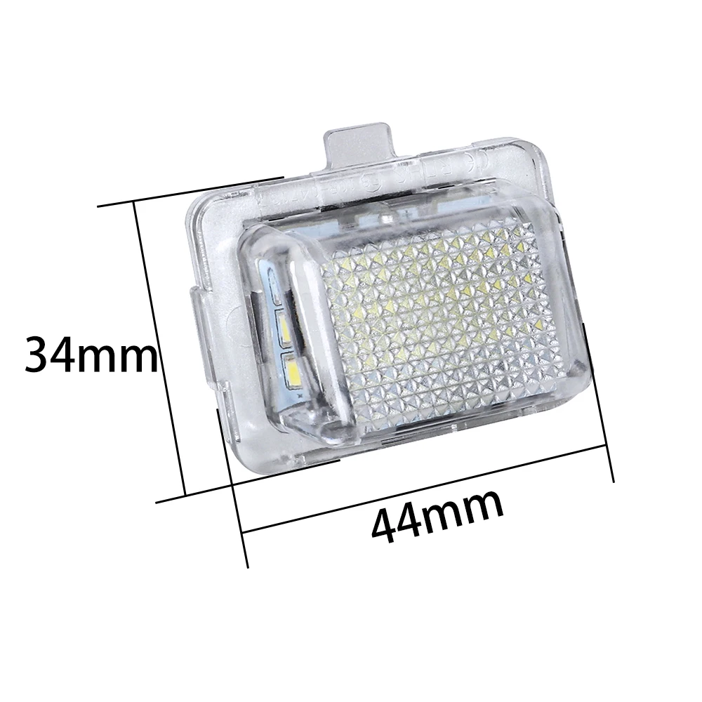 2 Pcs 12V LED License Plate Lights For Mercedes Benz C-Class W204 E-Class W212 S-Class W221 2007-2012 Auto Accessories