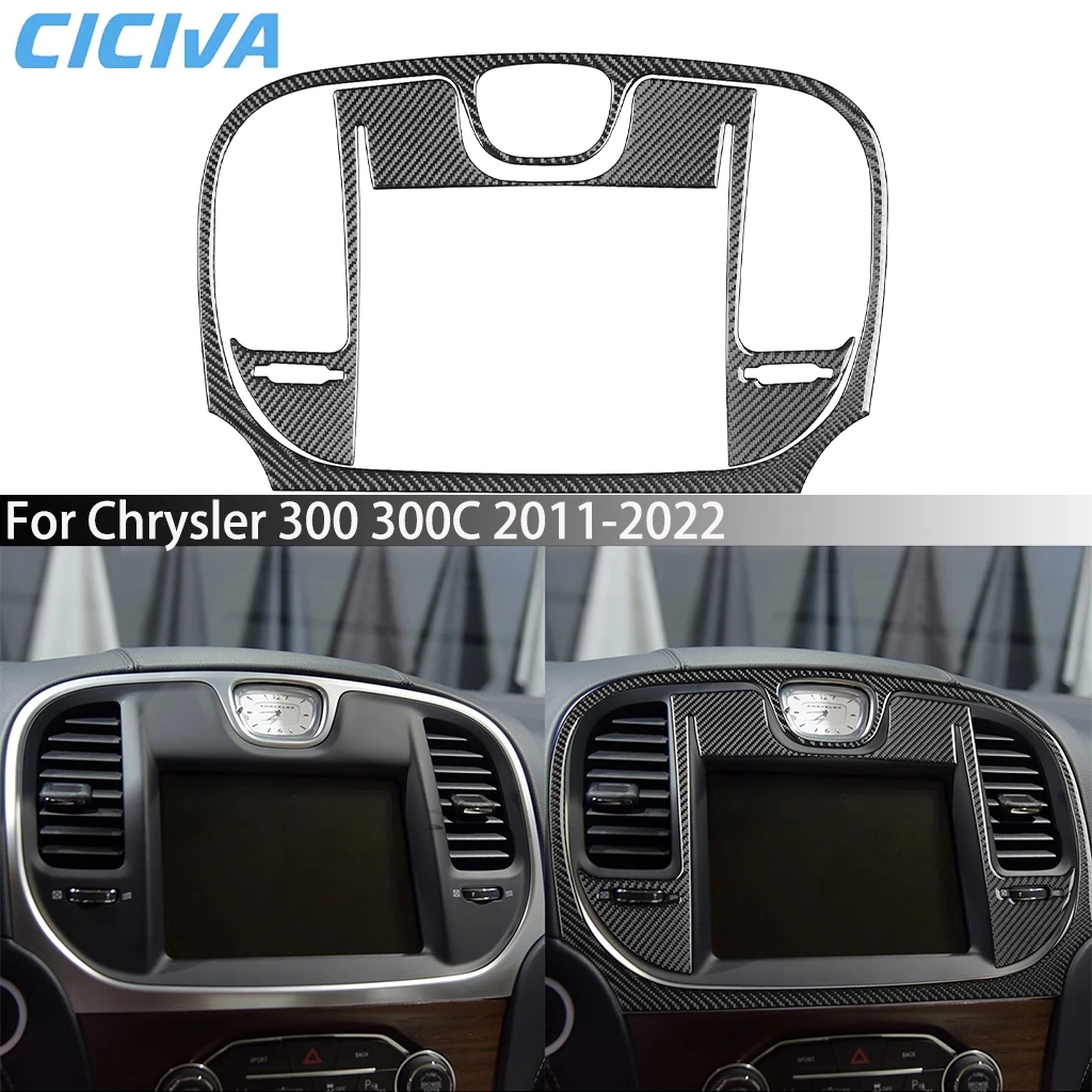 

For Chrysler 300 300C 2011-2022 Carbon Fiber Center Console Navigation Panel Interior Car Accessories Cover Stickers Auto Trim