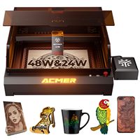 ACMER Laser Engraving Machine Desktop Diode 48W&24W Output with Integrated Housing Camera Module Air Assist 48000mm/min Cutter