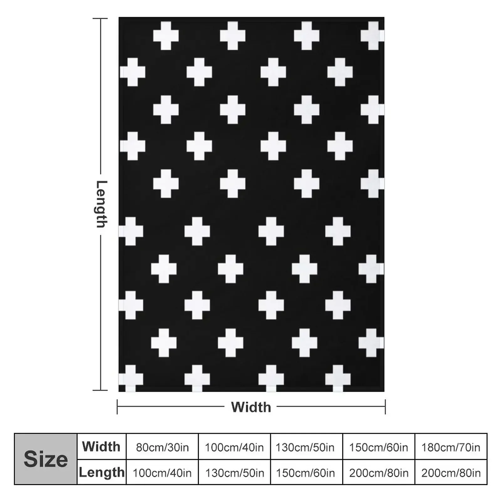 Swiss Cross Pattern Throw Blanket Hairy Fashion Sofas Large Retros anime Custom Blankets