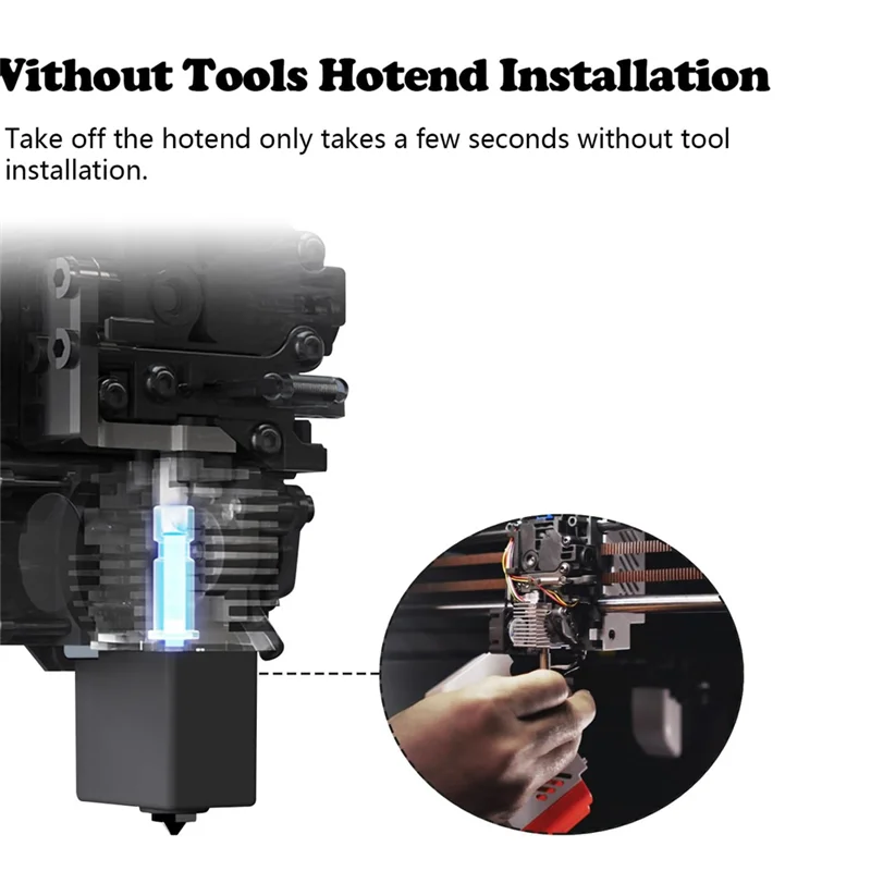 

RMWIN-0,4 мм закаленное сопло Hotend для комбинированного экструдера Kobra-S1 Hot End для Anycubic-Kobra S1/ACE Pro
