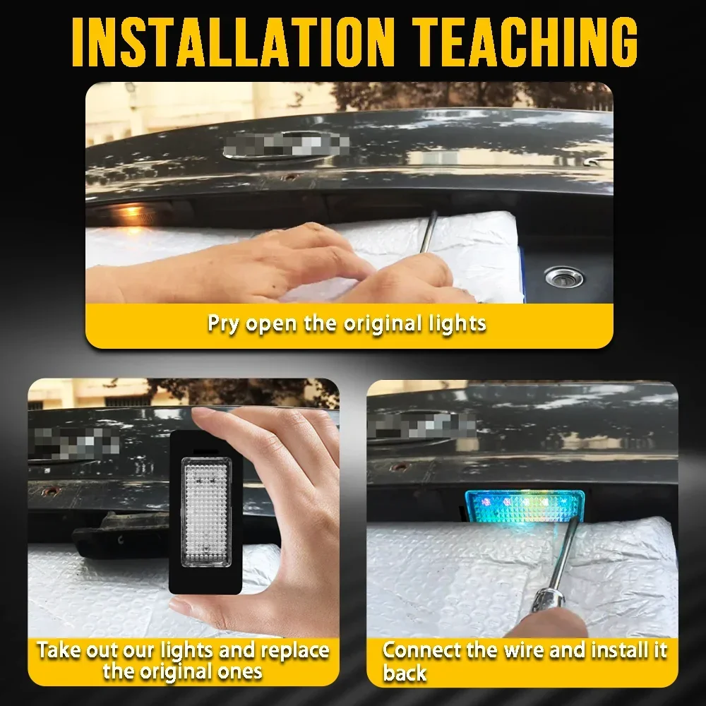 لأودي A1 A4 B8 A5 S5 A6 S6 A7 Q5 TT TTS 2D سيارة LED رقم الترخيص لوحة مصباح استبدال المباشر الخلفية ترخيص مصباح الملحقات