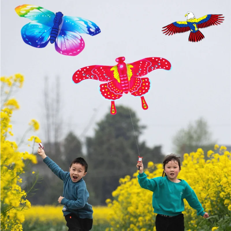 

Free shipping 10pcs kids kites flying toys swallow kites traditional kite line kids kite animal kites pe plastic kite