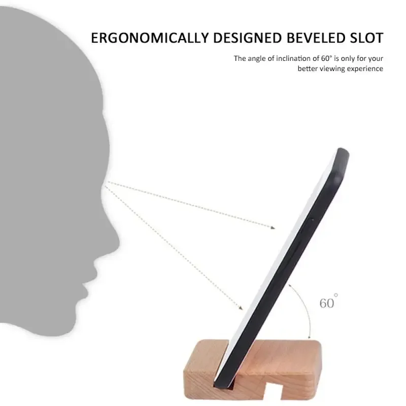 Simple Universal Portable Solid Wood Cell Phone Racks Desk Stand Holder For Mobile Phone Tablet PC E-reader Home Accessories