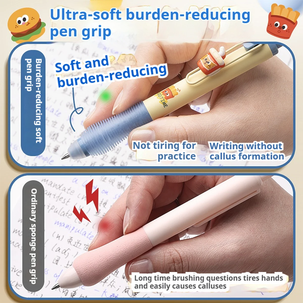 أقلام جل قابلة للمسح، 4 عبوات سريعة الجفاف 0.5 مم، أقلام ذات طرف رفيع باللونين الأسود والأزرق للوازم المدرسية والمكتبية، هدية قرطاسية للكتابة بسلاسة