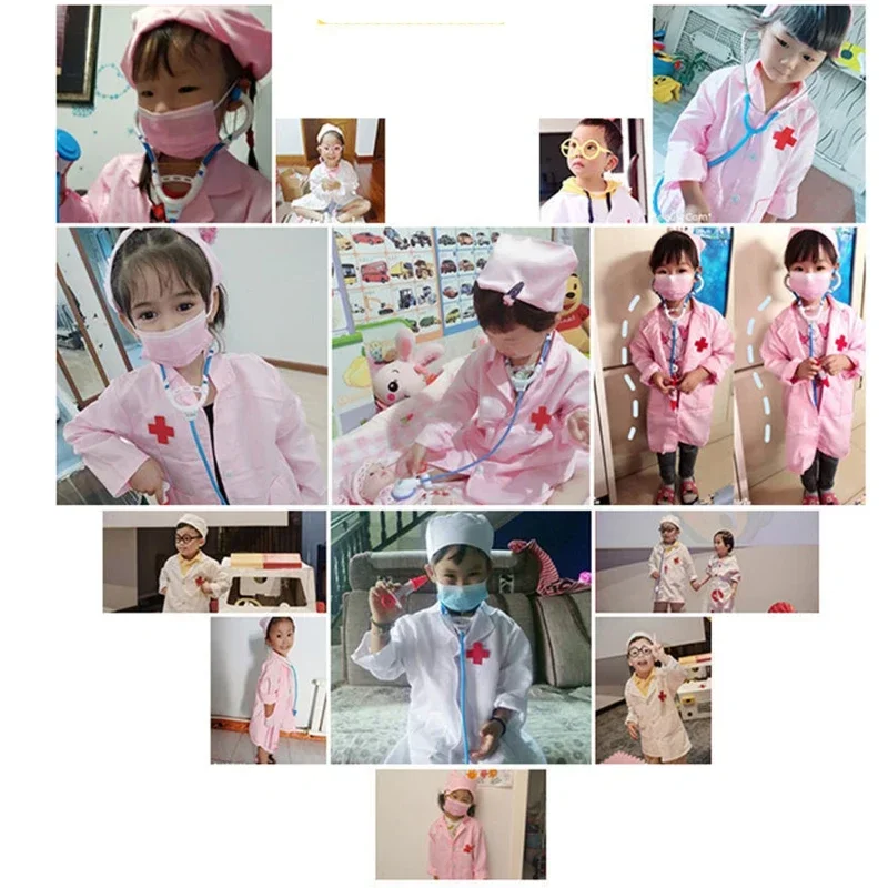 Doctor Nurse Uniformes para meninos e meninas, Roupas Cosplay para Crianças, Fancy Party Wear para o Natal e Natal, Trajes de RPG para crianças, Fantasia