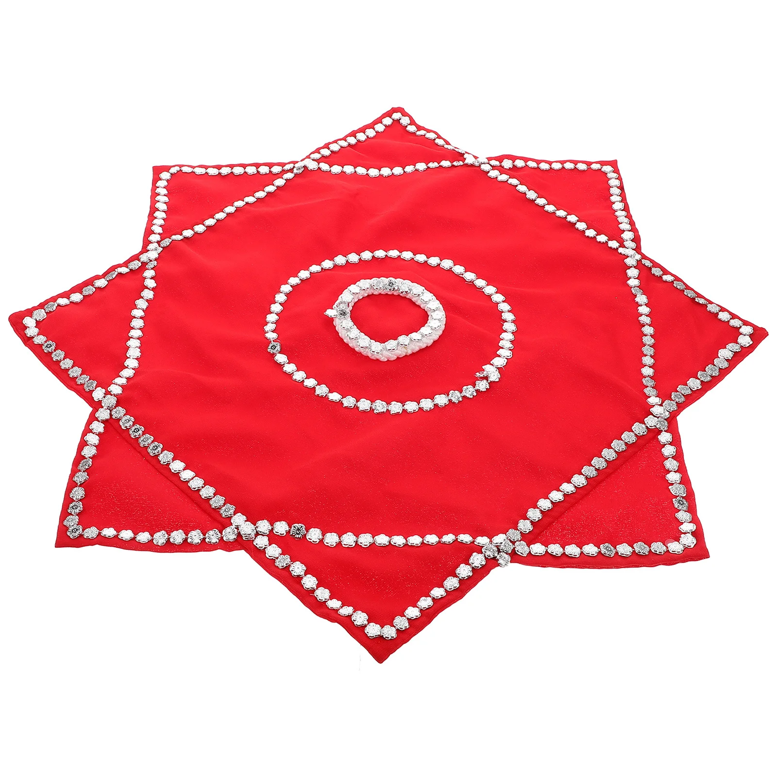 

Dance Handkerchief Octagonal Red Towel Chinese New Year Dance Festival Performance Prop Adults Towel Handkerchief
