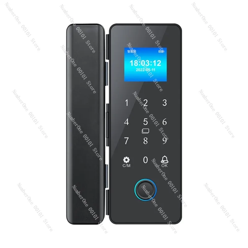 Smart lock Temporary password No opening electronic lock Office electronic access control  Glass door fingerprint