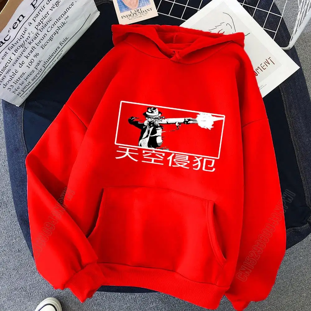 Anime 고층 침략 패턴 Hoody 스웨터 여성 패션 힙합 펑크 까마귀 여성 봄 가을 Hoodies 탑스