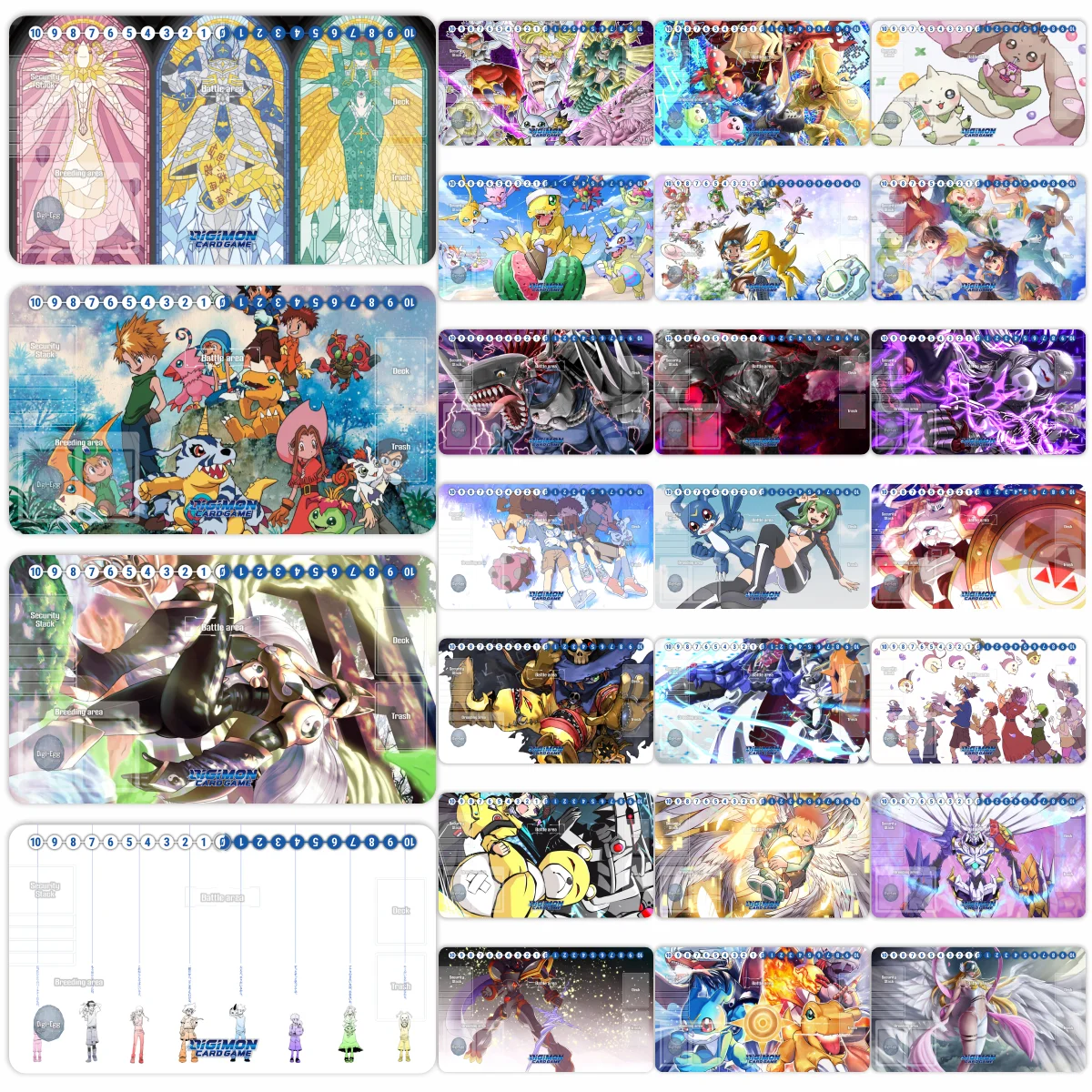 Digimon Playmat Sakuyamon Veemon Dukemon Cherubimon Seraphimon Ofanimon DTCG Omnimon Terriermon Angewomon Mat Alphamon Mouse Pad