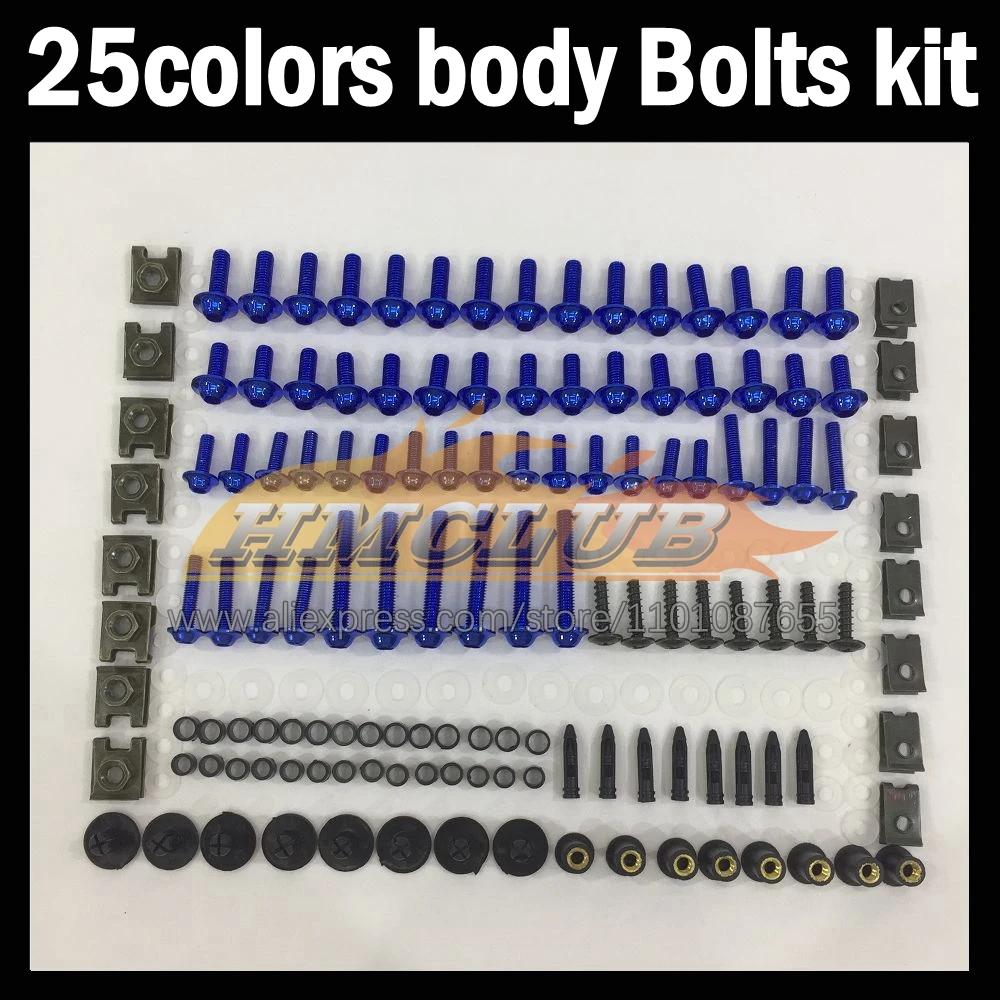 268ps Full Screws Kit Body bolt For KAWASAKI NINJA ZZR 1100 ZZR-1100 ZZR1100 93 94 95 96 97 98 99 00 01 Fairing bolts screw NutS