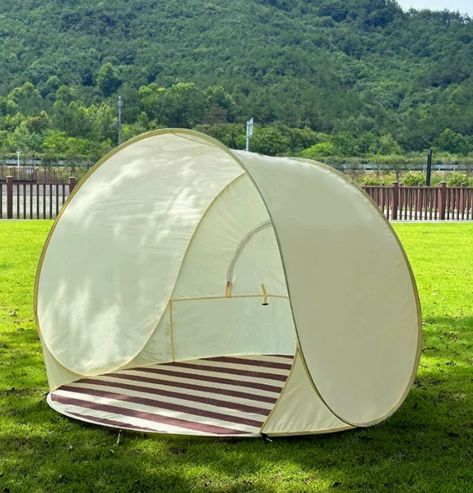 Convenient Quick-opening Beach Tent, Outdoor Camping for 3-4 People, Large Space Shading, Waterproof Folding