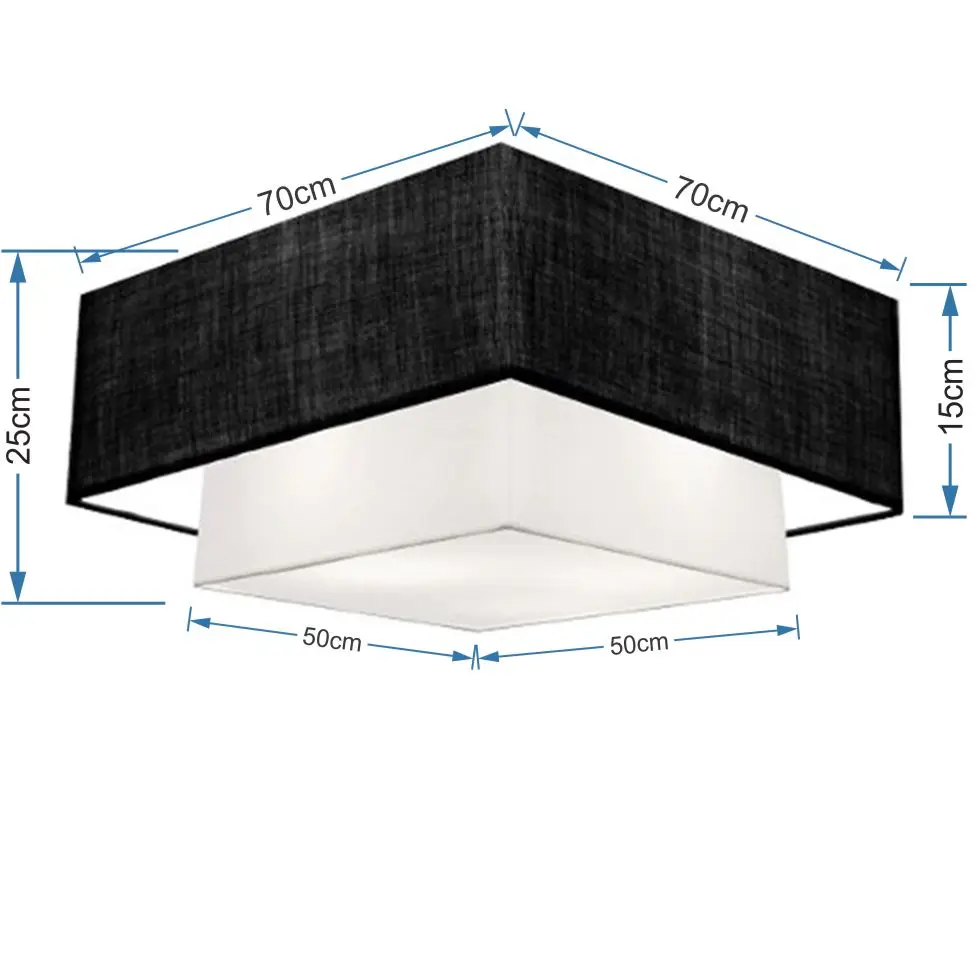 SV-3018 Square Dome Color Black White Plafon For Gourmet Balcony