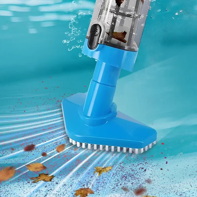 เครื่องดูดฝุ่นสระว่ายน้ำไร้สาย 3-in-1 แบบมือถือ ชาร์จซ้ำได้ ใช้งานได้นานกว่า 100 นาที สำหรับทำความสะอาดสระว่ายน้ำและสปาที่บ้าน