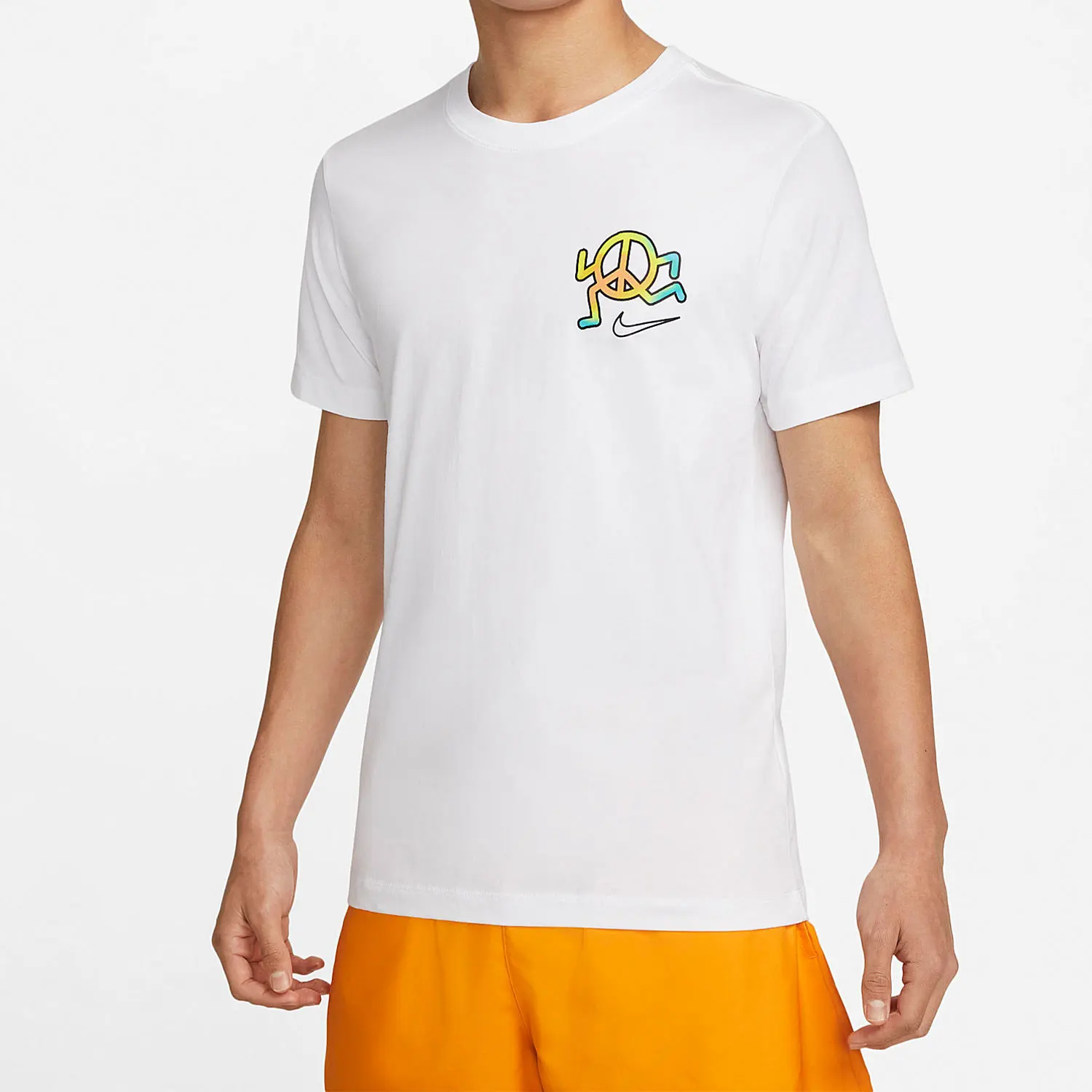 

Оригинальная мужская летняя баскетбольная футболка Nike с круглым вырезом и принтом, повседневная спортивная футболка с короткими рукавами DQ1079-100