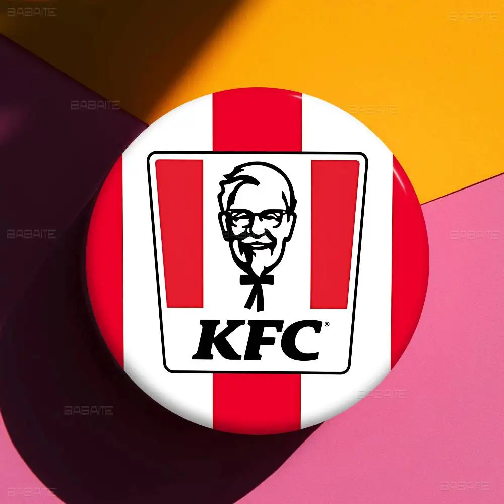 K-Kfc Logo 58mm Animals Funny Brooches Badge Backpack Clothes Gift