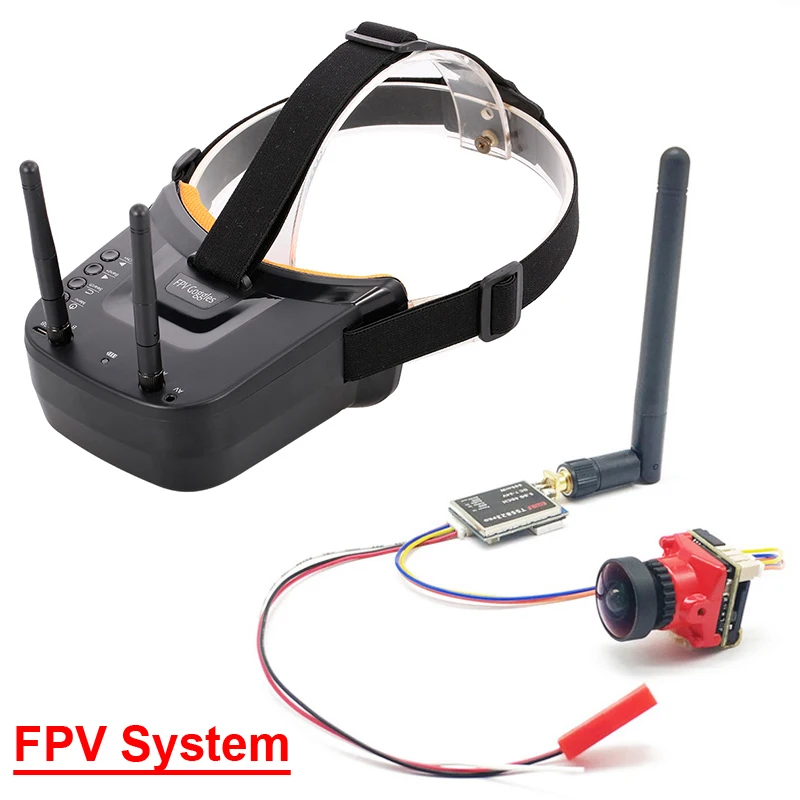 Fpv Set 1.66mm lens Starlight HDR 1200TVL fpv camera with 5.8G 40CH Dual Antennas 3 Inch FPV Goggles Video Glasses Headset HD