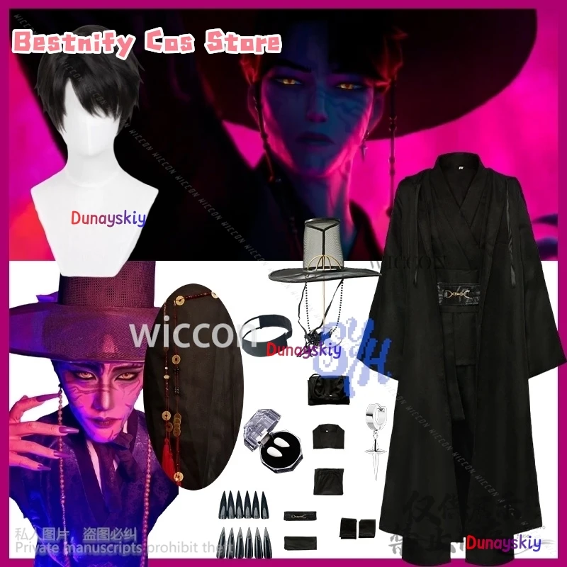 

Аниме фильм демон поющий костюм косплей Jinu Saja Boy Kpop Group корейские стили костюм шляпы черный Y2K готический Хэллоуин по индивидуальному заказу