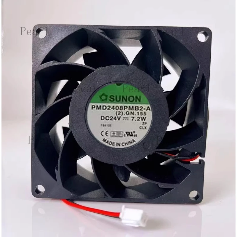 

S For SUNON PMD2408PMB2-A 8038 DC24V 7.2W 8CM 2-Wire Inverter Cooling Fan