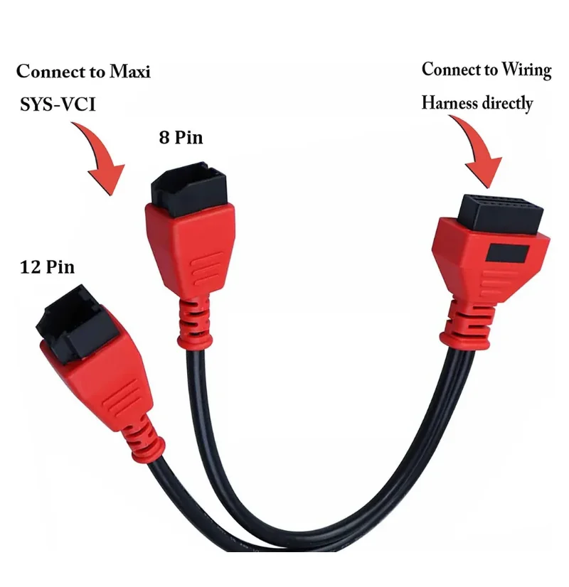 OBD2 Adapter Lead Cable 12 8 SGW Bypass For FIAT for ALFA Works for LAUNCH X43 for Chrysler Car Diagnosis Tool for Air-bags