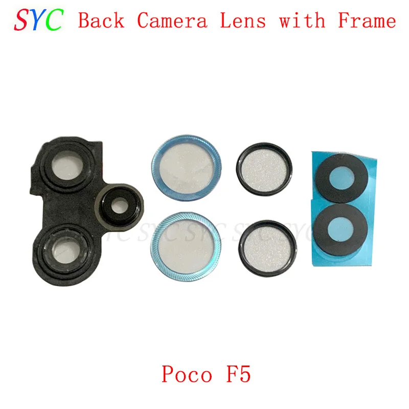 

Rear Back Camera Frame with Lens Glass For Xiaomi Poco F5 Camera Glass Lens with Frame Repair Parts