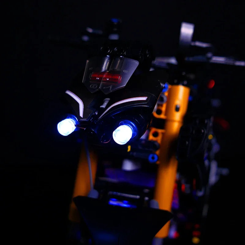 Zestaw świateł LED RC DIY do modelu motocykla LEGO 42159 MT-10 SP Zestaw klocków do budowy samochodów (tylko światło LED, bez modelu klocków)