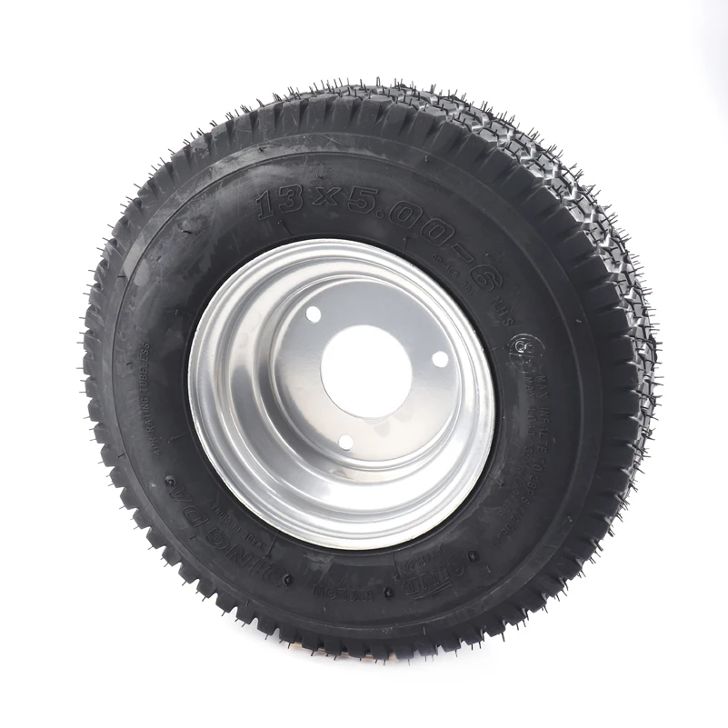 13 x 5.00-6 Tubeless Tire and Rim Wheel For Garden Tractor Rider Mower ATV GO-kart Drift Bike Wheels beach car accessories