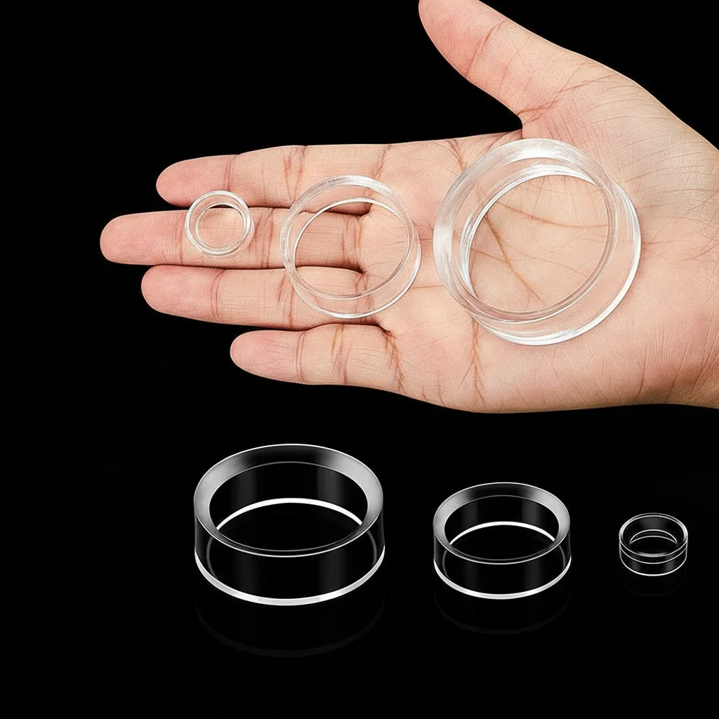 New Acrylic Display Stand Racks Clear Storage Holder Rings Plastic Round Display Stand for Ball, Spheres, Marbles, Collections