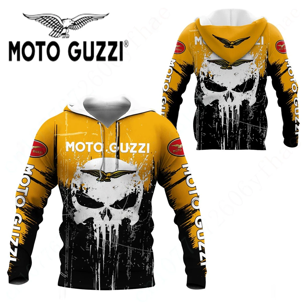 Moto Guzzi Harajuku Zip Hoodies Casual Hoodies For Men Women Unisex Clothing Essentials Pullover Anime 3D Printing Sweatshirt