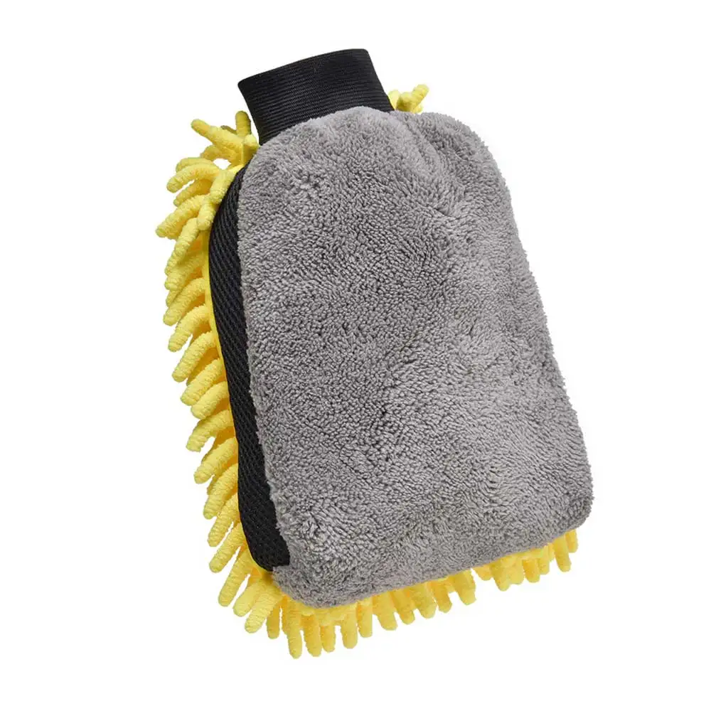 Waterproof Car Wash Microfiber Chenille Gloves Thick Car Cleaning Mitt Wax Detailing Brush Auto Care Double-faced Glove