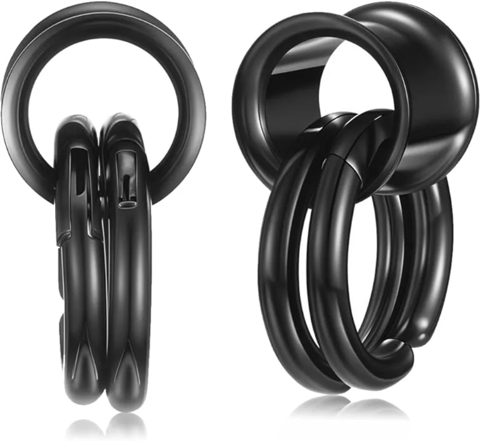 1 Paar Creolen aus 316L-Edelstahl, Ohrstöpsel, Ohrtropfen, Tunnel, hypoallergen, Ohr-Expander, Piercing, Körperschmuck, 8–16 mm – Detail 8