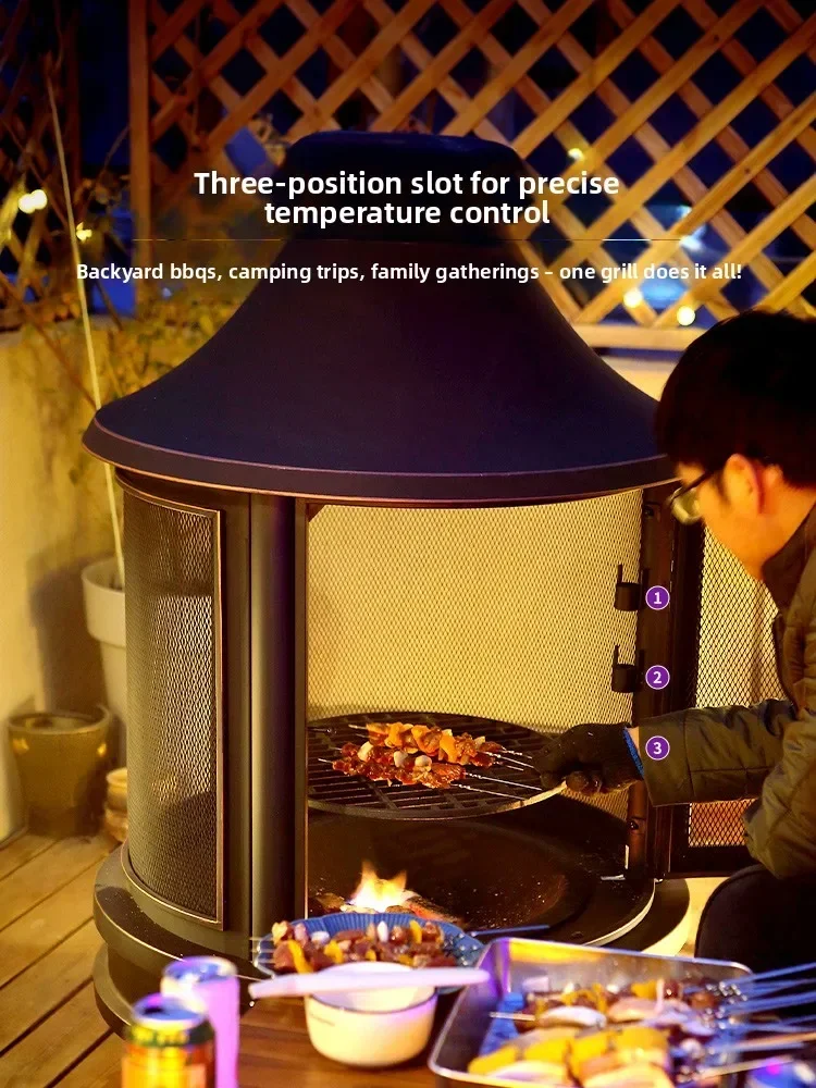 Outdoor stove, courtyard stove, home stove for making tea, barbecue stove, outdoor wood fire, heating bonfire