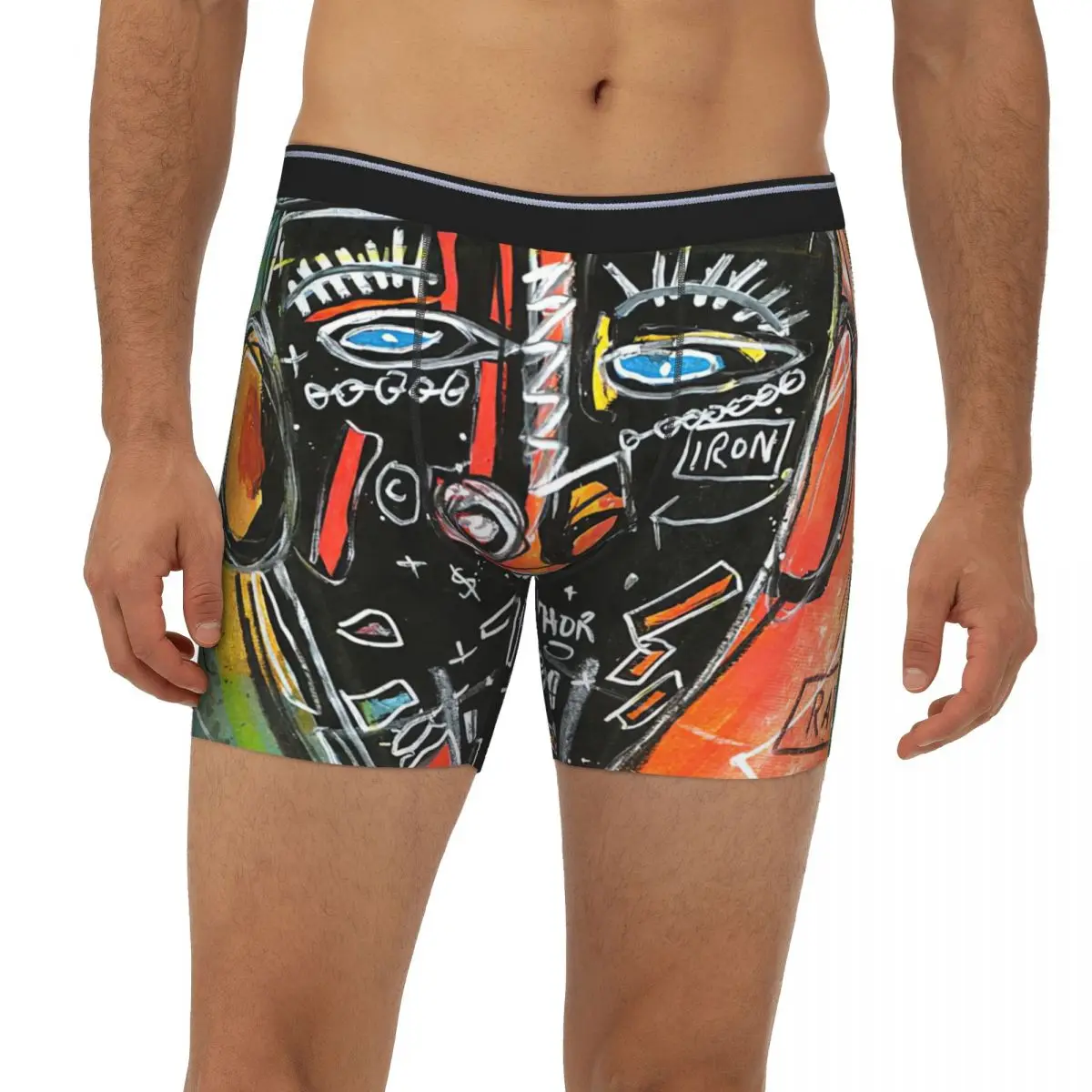 Art Graffiti Underpants Breathbale Panties Male Underwear Boxer Briefs extended underwear