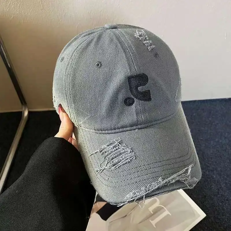 

Vintage Baseball Cap Adjustable Distressed Washed Cotton Unisex Snapback Daily Breathable Casual