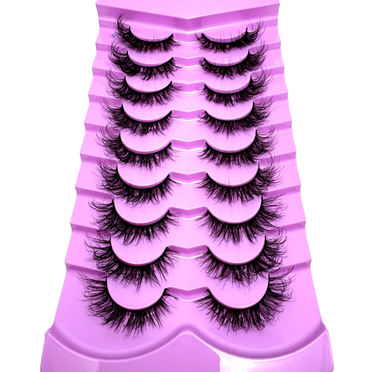 9ペア キャットアイまつげ ふわふわフェイクミンクまつげ 8D ナチュラルルック ウィスピーまつげ ドラマティックロング 厚みのあるボリュームまつげ つけまつげ