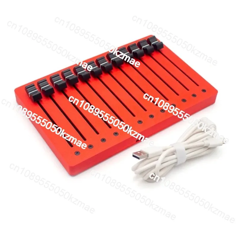 EM-12F 12-Channel Motor Fader MIDI Controller 100mm High Precision USB Plug And Play Studio Mixing Controller For DAW