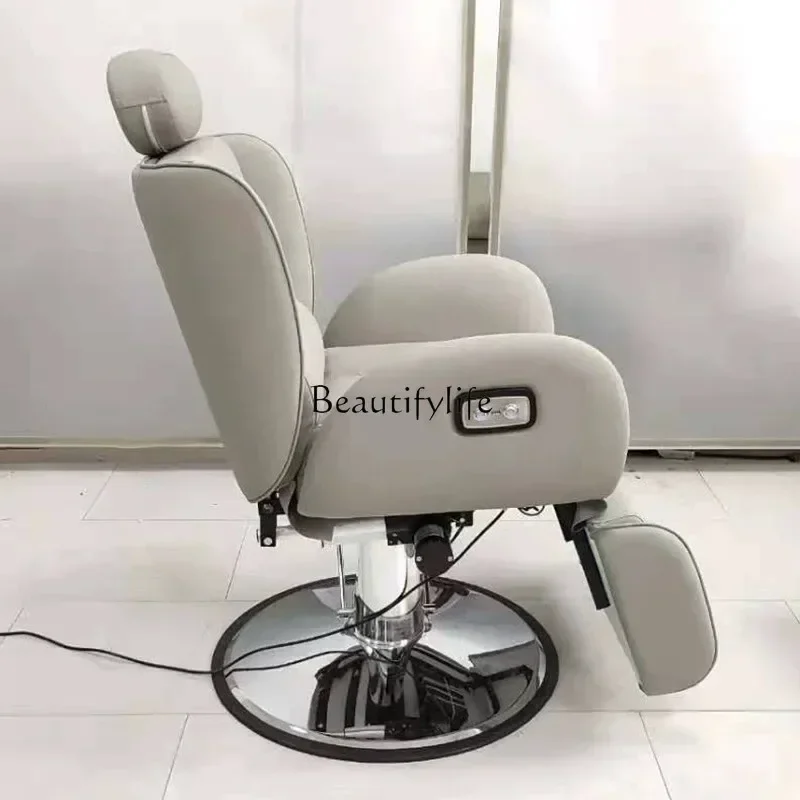 

LJY*Hair salon Scalp care Electric hair salon chair can recline the hair salon chair