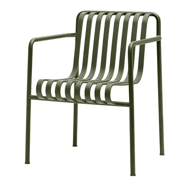 Garden Furniture Steel Patio Chair Backyard Poolside Armchair