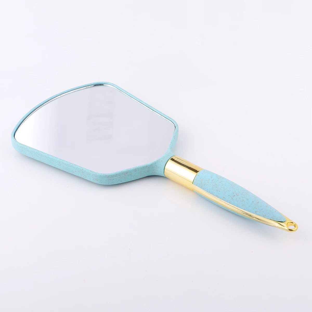 ハンドル付きミラー仕上げ、飛散防止ガラス、軽量、ポータブル、ホームストア、メイクアップミラーデザイン