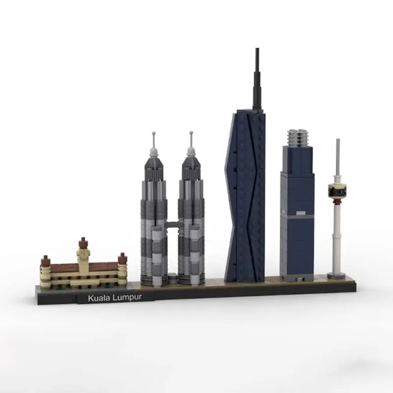 Architecture Skyline Series Kuala Lumpur Model Bricks MOC City Street Scenery Building Blocks Children Christmas Toys Gifts