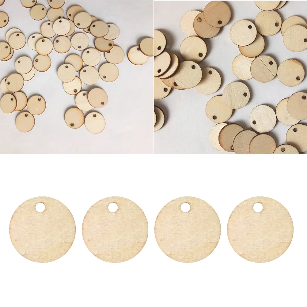 50 Pcs Log Slice Home Decorations Birthday Reminder Wall Hanging Circle Labels Wooden for Craft DIY Jewelry